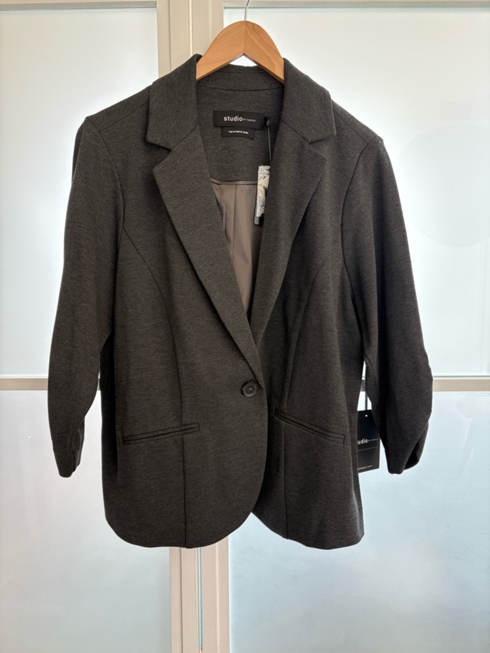 Torrid studio Soho blazer in Ponte stretch Charcoal grey